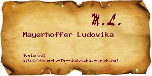 Mayerhoffer Ludovika névjegykártya